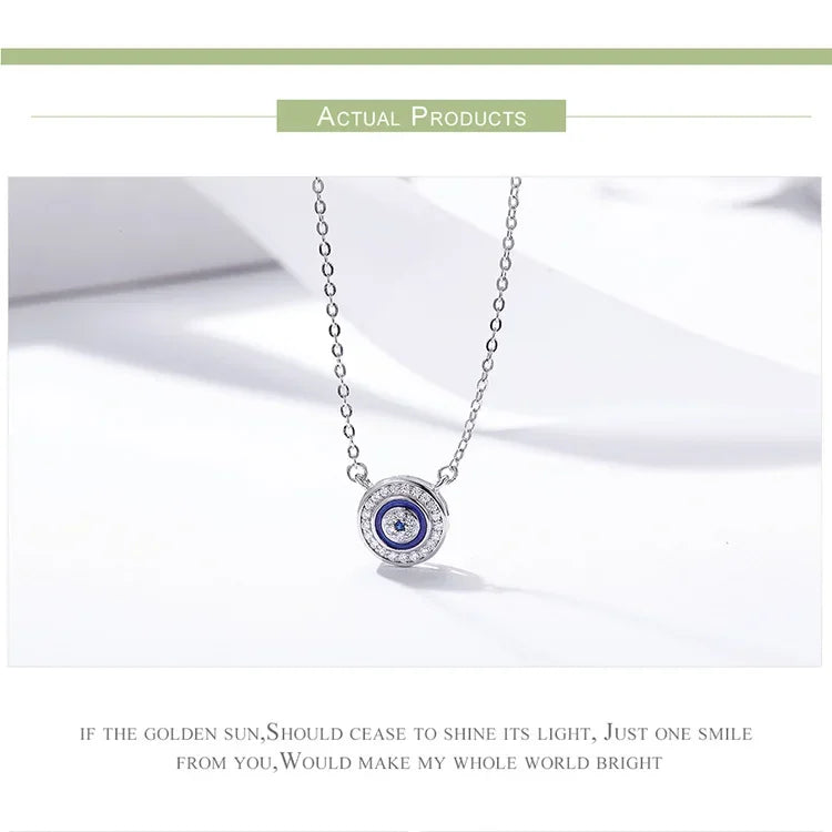 Guardian Evil Eye Sterling Silver Pendant Necklace