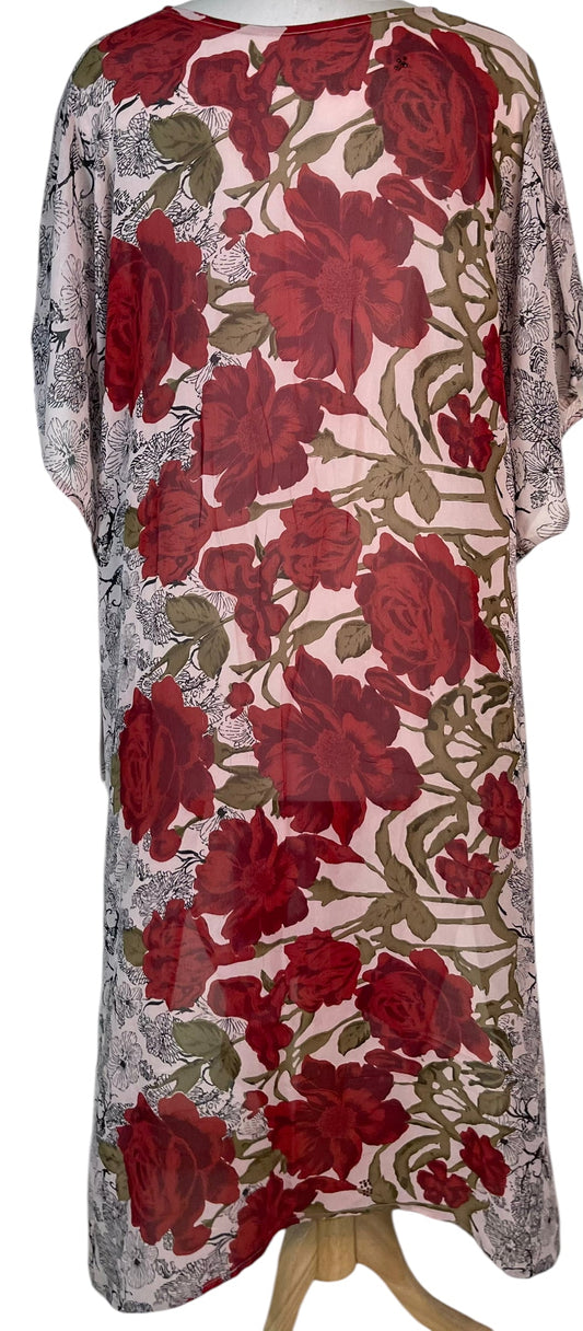 PRG6367 Sheer Avatar Pure Silk Maxi Kaftan