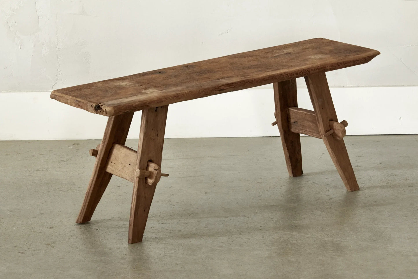 Banc Rembrandt en teck ancien