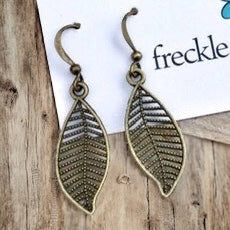 Filigree Leaf Earrings – Lightweight Nature-Inspired Dangles