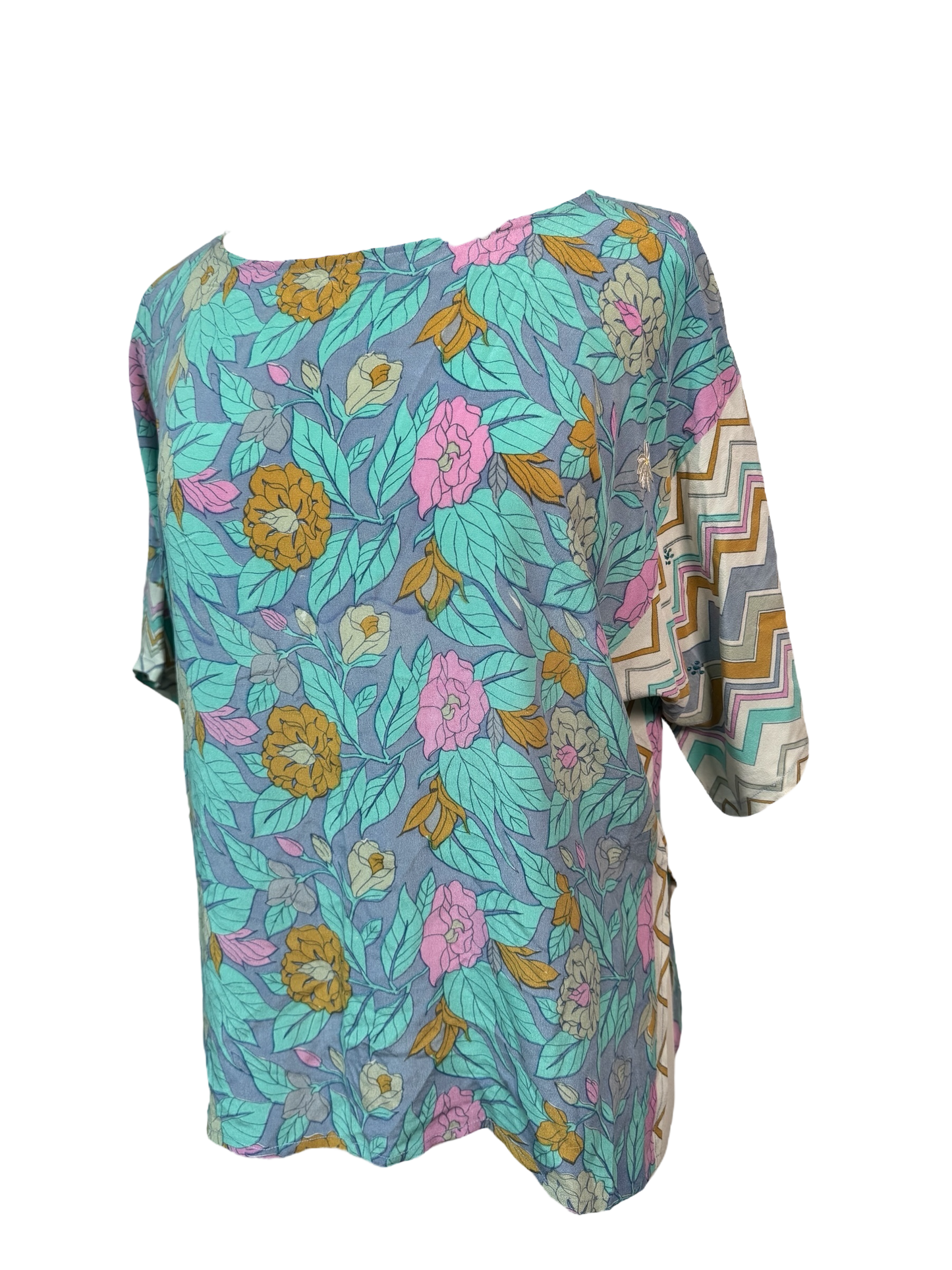 PRC6708 Avatar Pure Silk Side Slit Top