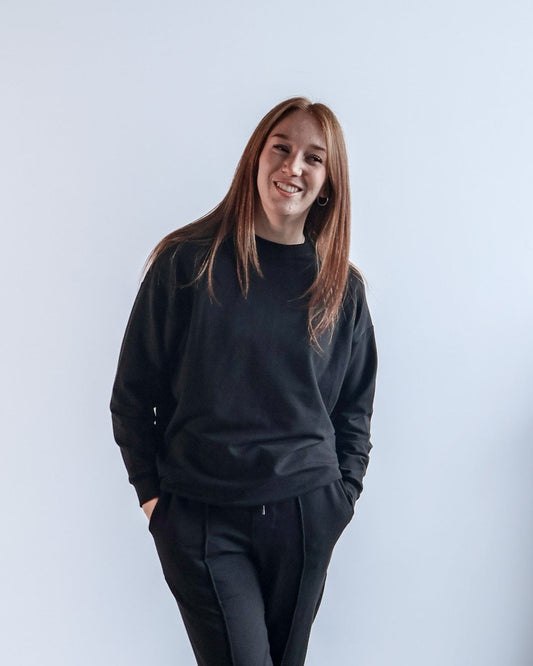 Le sweat-shirt basique en noir