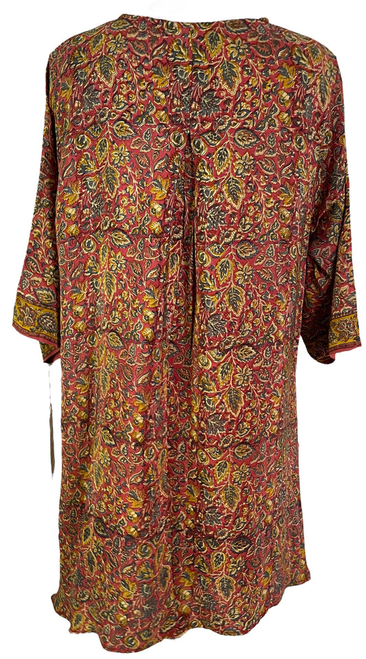 PRC6049 Avatar Pure Silk Self Pocket Tunic Dress