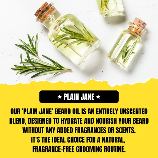 Plain Jane Beard Oil (30ml) – Naked, Unscented & Fragrance-Free | Premium Conditioning Beard Oil