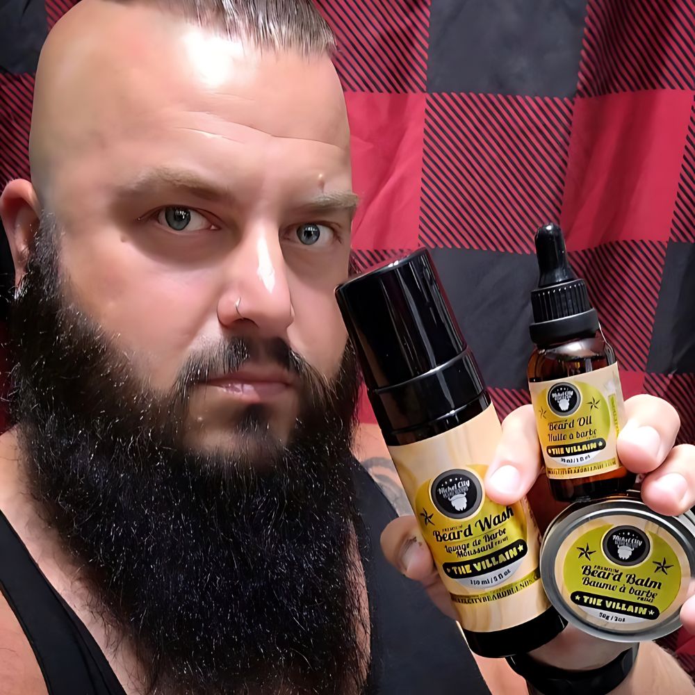 The Villain Beard Oil (30ml) – Spiced Tobacco, Fresh Leather, Cognac & Bourbon with Creamy Vanilla | Premium Conditioning Beard Oil