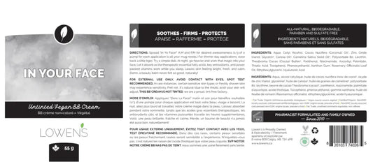 In Yo Face! Natural, Vegan BB Cream