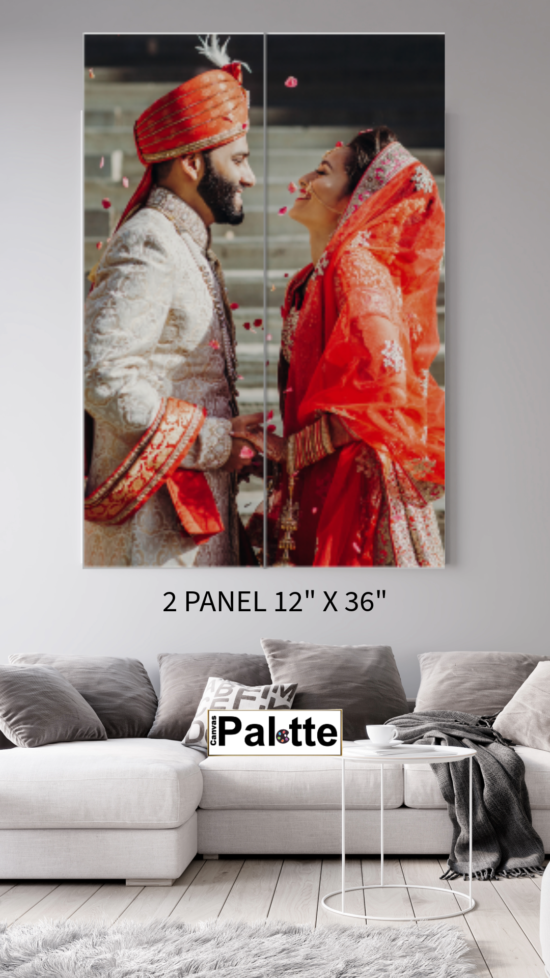 Split canvas prints 2 panels 12" x 36"each