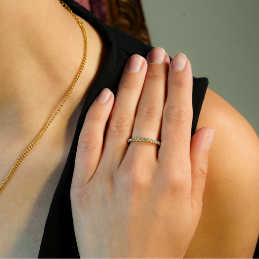 JOCASTA: Adjustable Zirconia-Embedded Minimalist Classic Ring