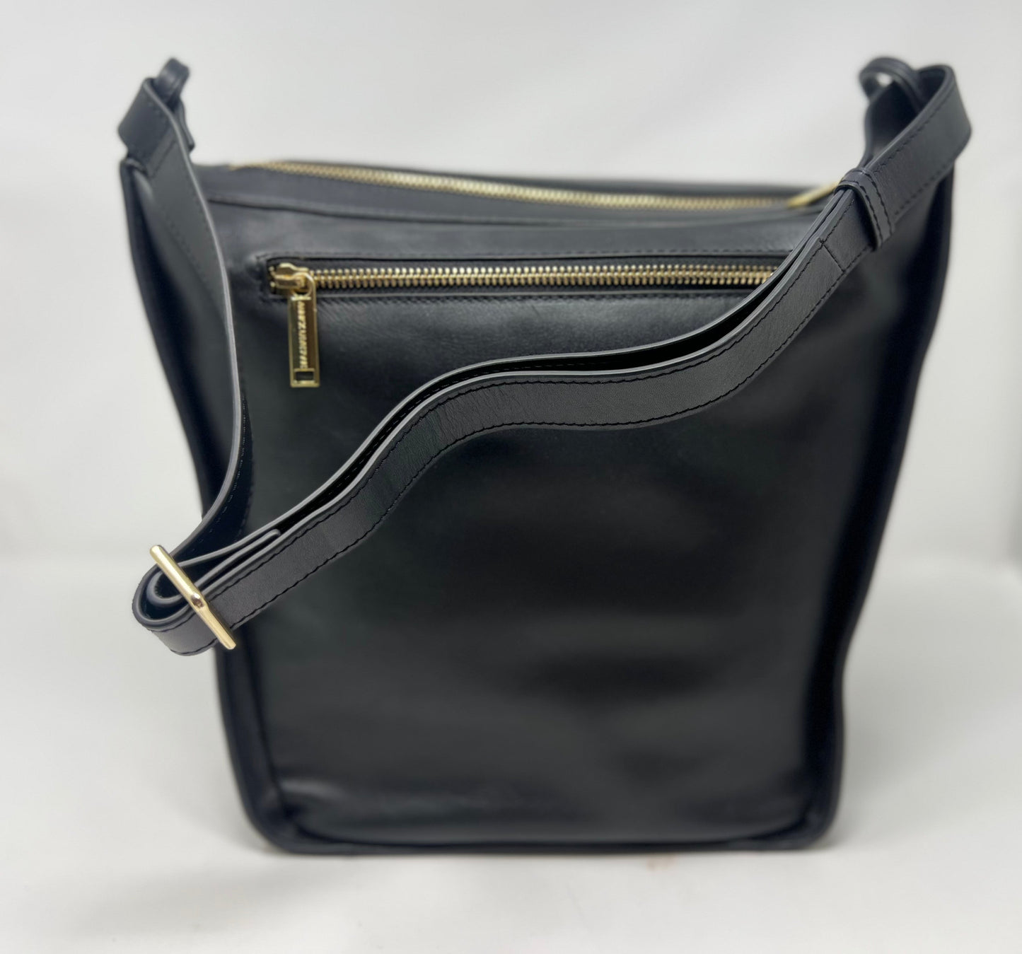 sac à main souple en bandoulière, Noir, Julie