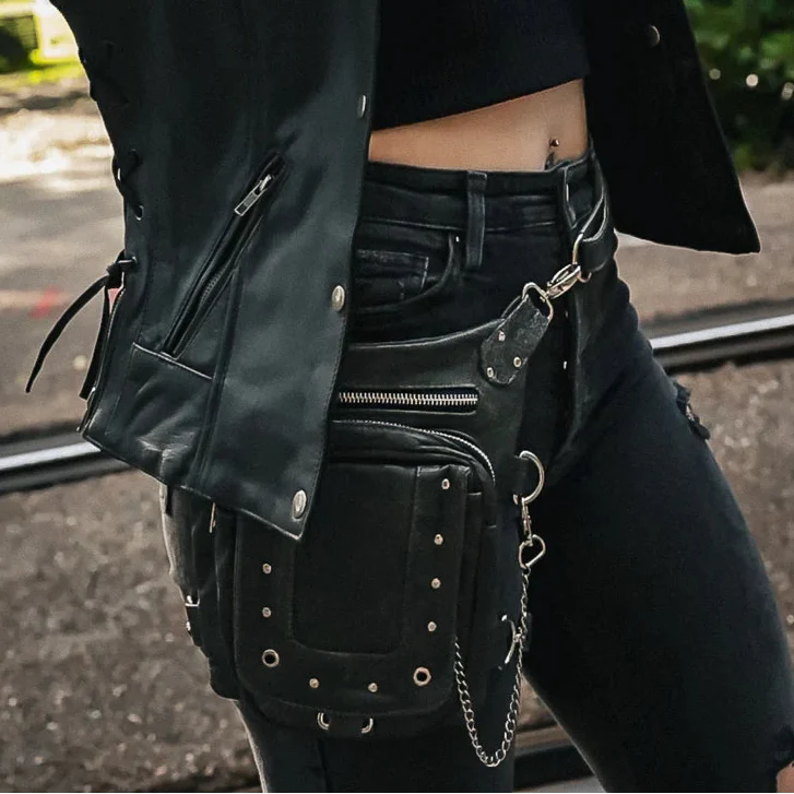 Ladies Leather Thigh Bag | Crossbody Bag