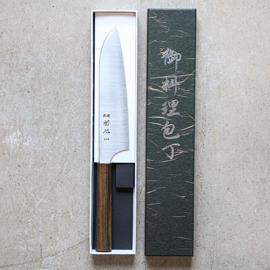 Hatsukokoro Hayabusa AO Migaki Santoku 180 mm