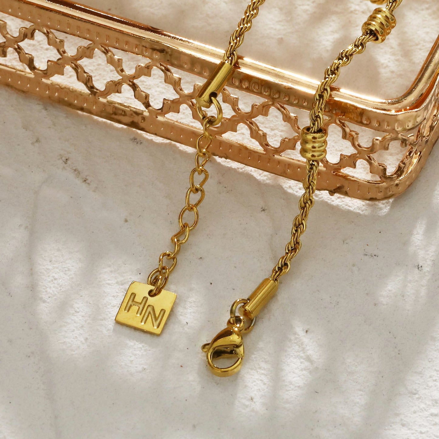 LEMOGES Gold: Beaded Rope Chain Necklace