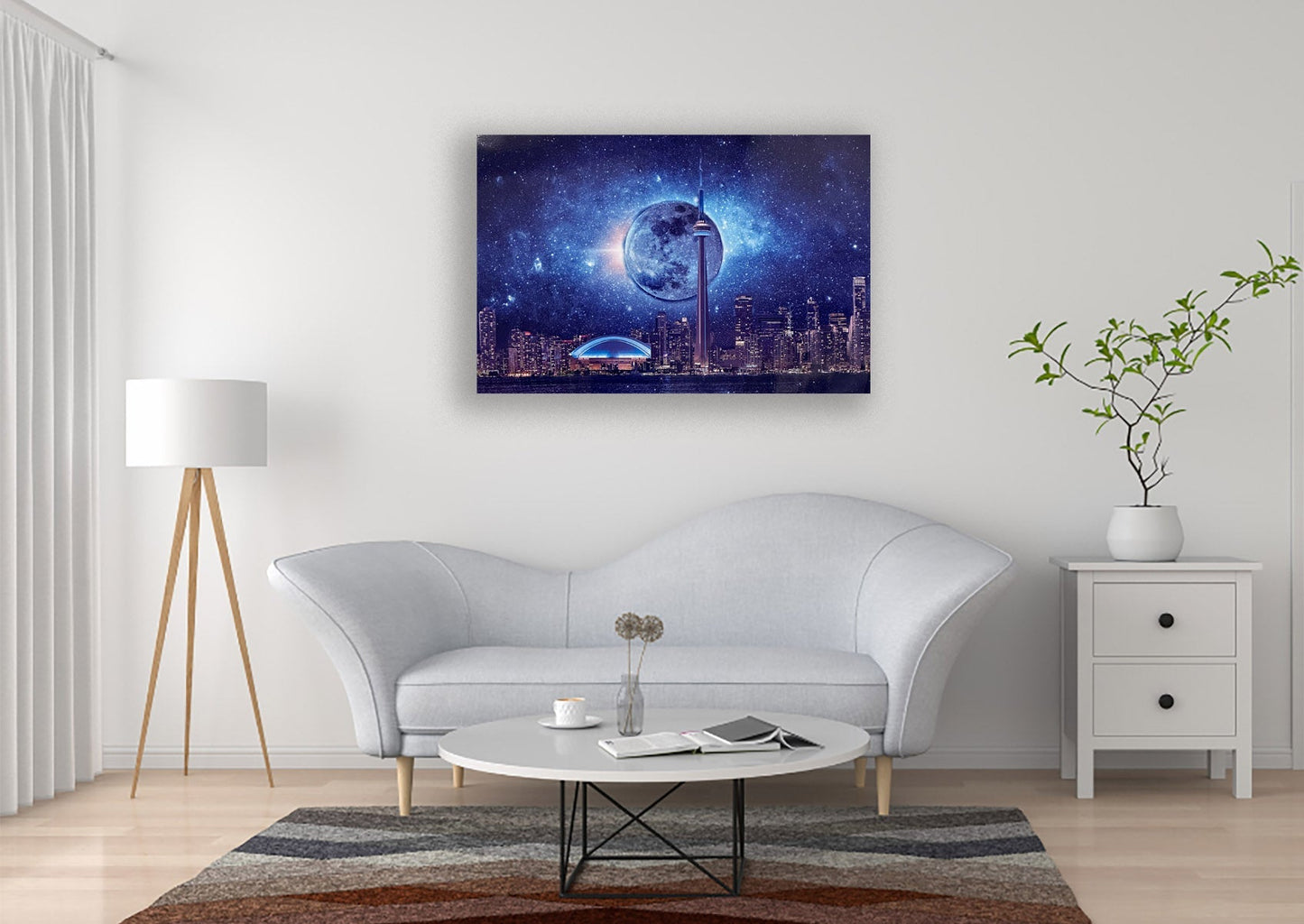 Wall Art-Light sky with CN Tower-Metal aluminum print- Toronto-Limited Edition