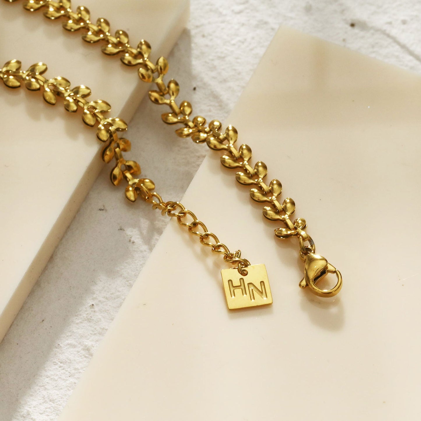 MAGDA Leafy Patterned Bold Bracelet