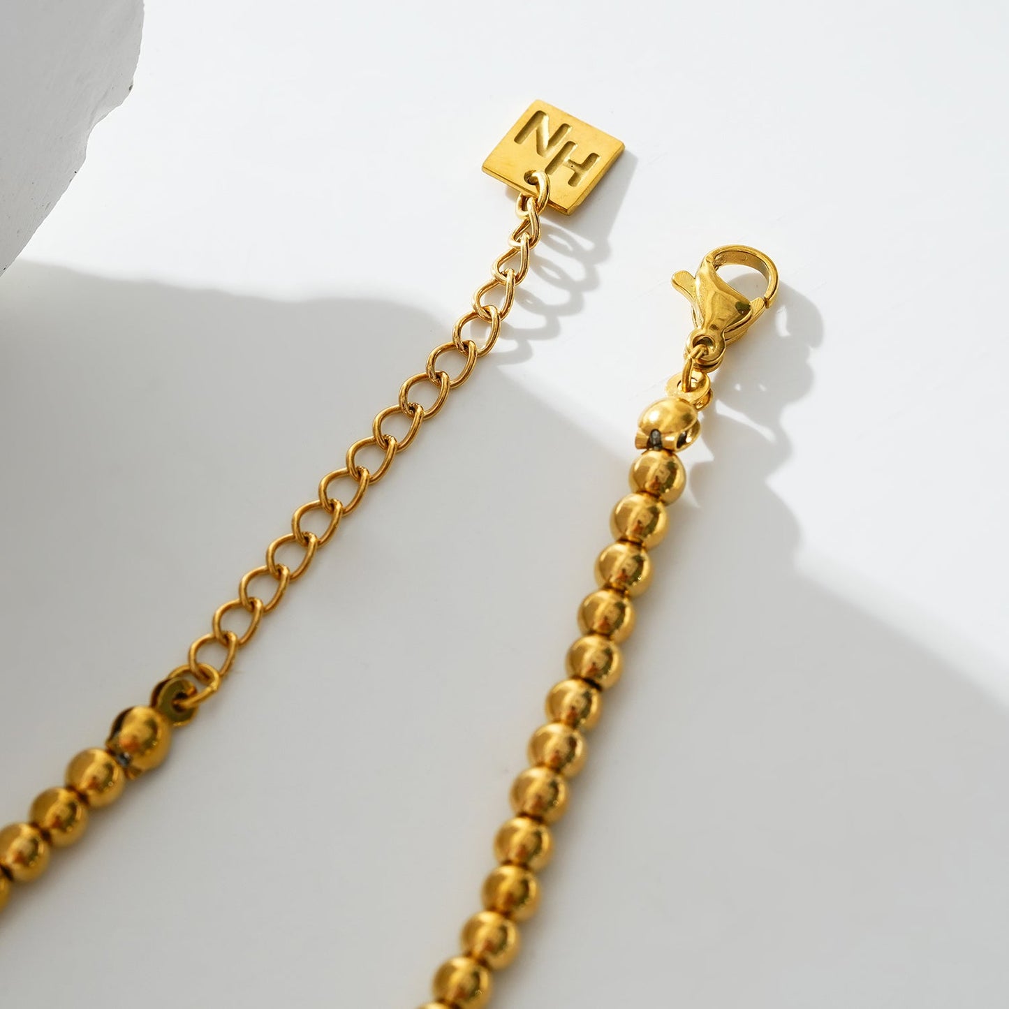 MANAMI LG: Ball-Beads Contemporary Chain Gold Anklet
