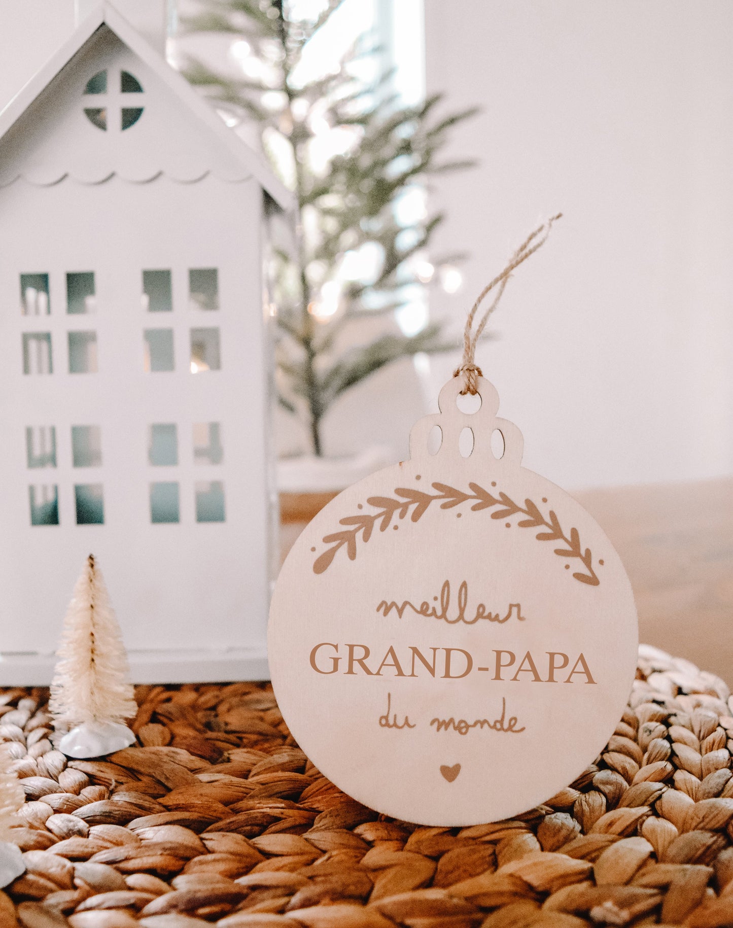 Ornement de Noël en bois - Meilleur grand-papa