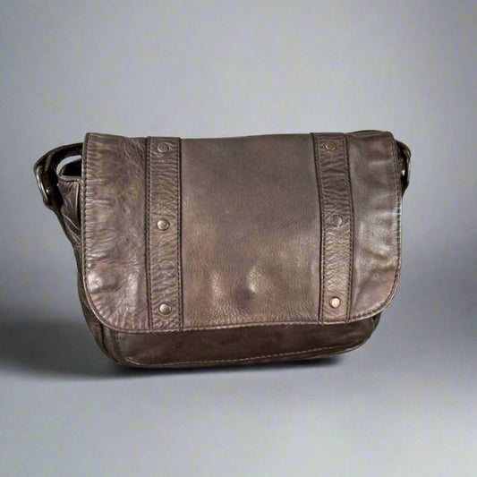 MET Studded Leather Crossbody Bag