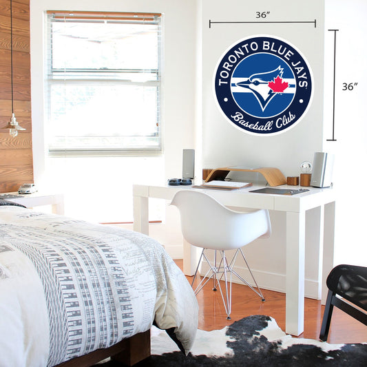 Toronto Blue Jays 36x36 Team Stripe Logo Repositional Wall Decal