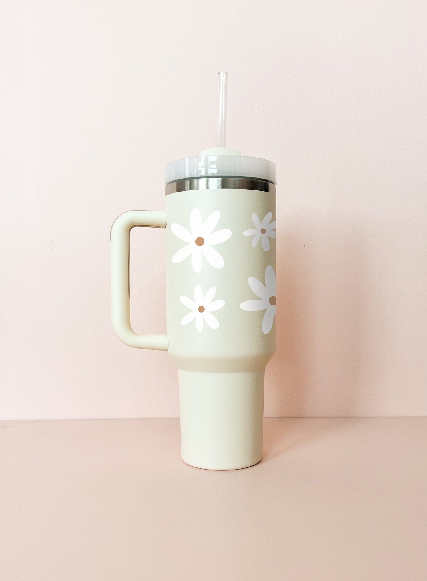 Gobelet isotherme 40oz - crème Marguerites