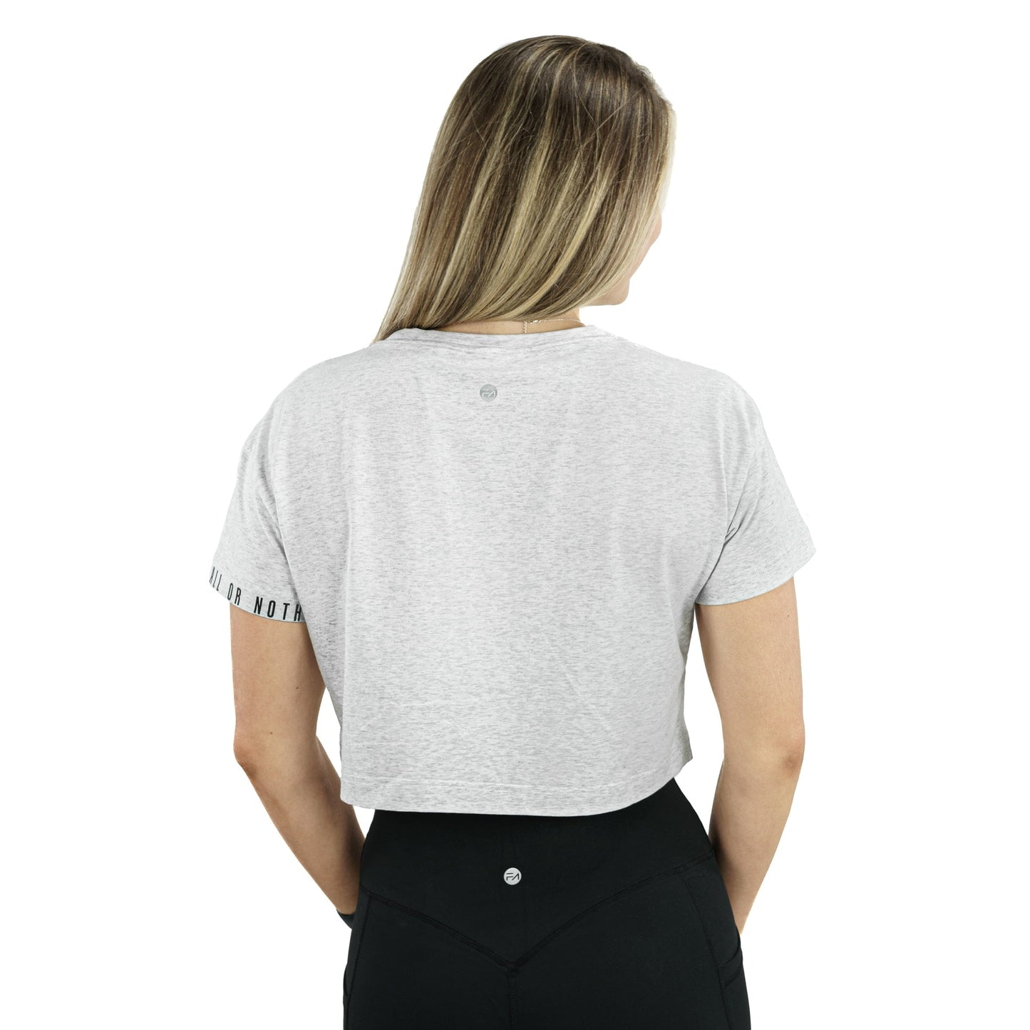 Madi Crop Tee Heather Grey