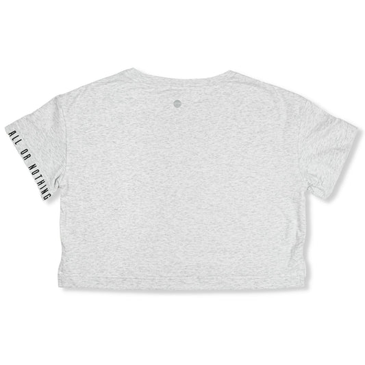 Madi Crop Tee Heather Grey