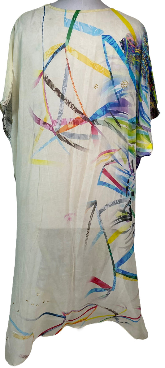 PRG6362 Sheer Avatar Pure Silk Maxi Kaftan