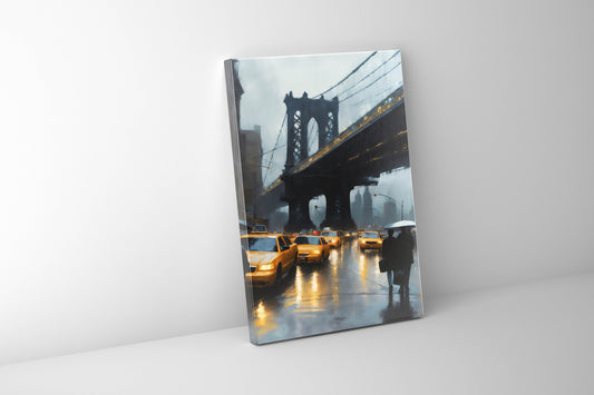 Wall Art-Stylized NYC Bridge Skyline-Canvas Print