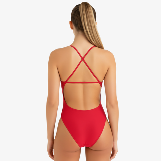 Crimson X-Back Women's Performance Training Swimsuit by Norca