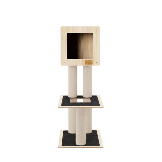 Hut Hideout - 2-Level Deluxe Cat Tree