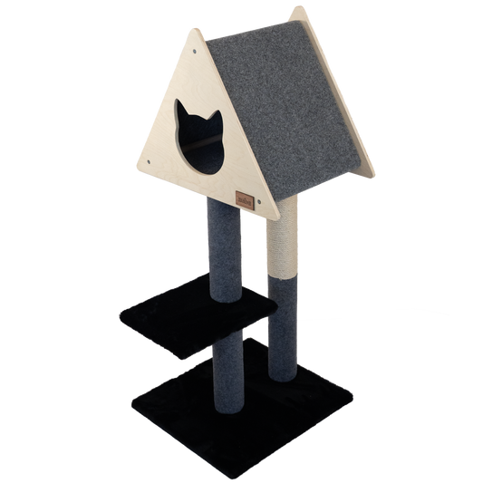 Teepee Hideout - Deluxe 2-Level Cat Tree