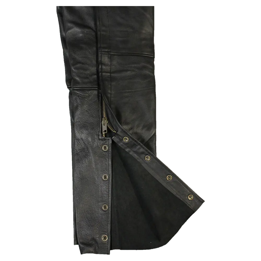 Open Road Men's 2 Pocket Premium Leather Chaps