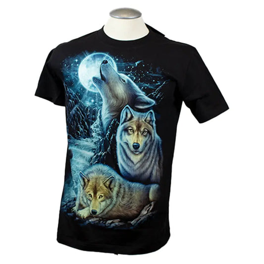 BOL/Open Road Men's Glow In The Dark Howling Wolf T-Shirt