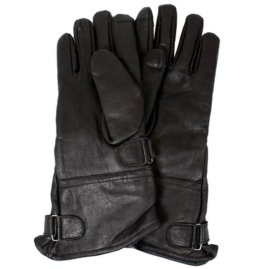 Open Road Men's Leather Gauntlet Riding Gloves