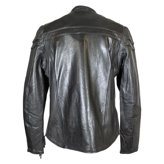 Open Road Men's Maverick Leather Motorcycle Jacket