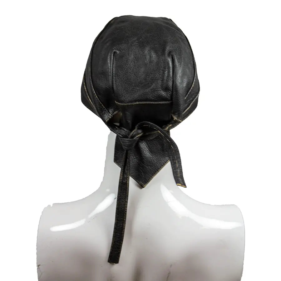 Open Road Rub Off Brown Leather Skull Cap