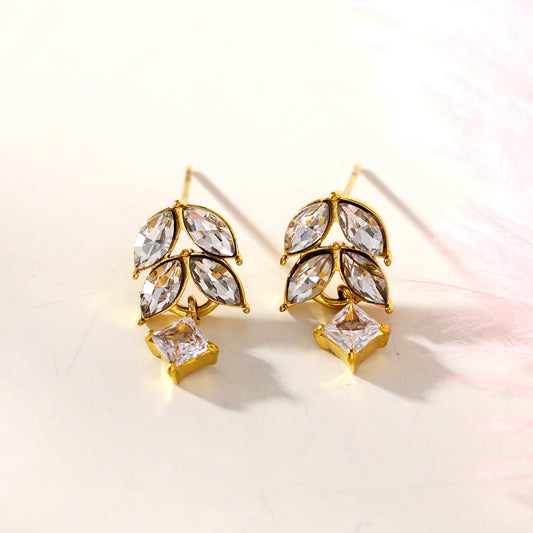 Style ESPERANZA: Vintage Inspired 'Floral Elegance' Earrings with Zirconia Gemstones