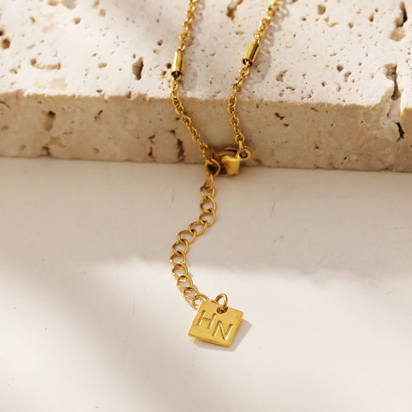 ALMERIA Gold: Celestial Magic - Zirconia Embedded Crescent Moon and Star Necklace