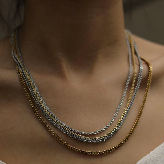 FARAH 16": Cuban Link Silver Chain Necklace