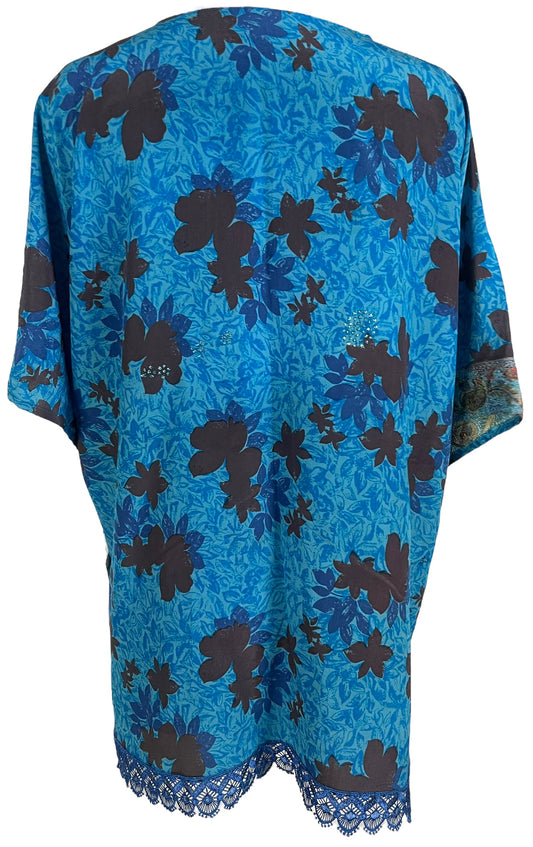 PRC5940 Avatar Pure Silk Kimono-Sleeved Jacket with Belt