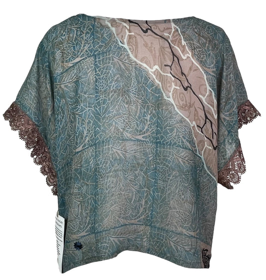 PRG5507 Sheer Avatar Pure Silk Boxy Top