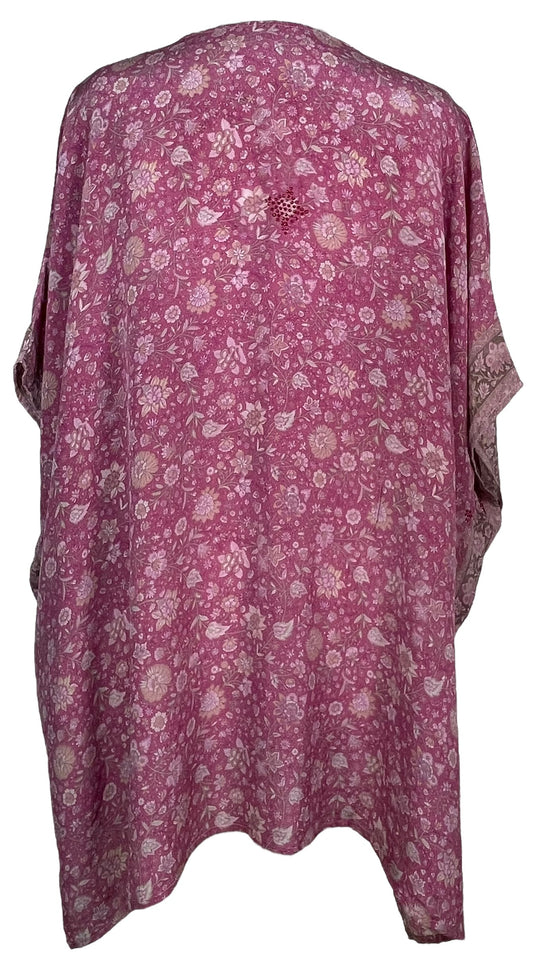 PRC7696 Avatar Pure Silk Short Kaftan Tunic with Slits