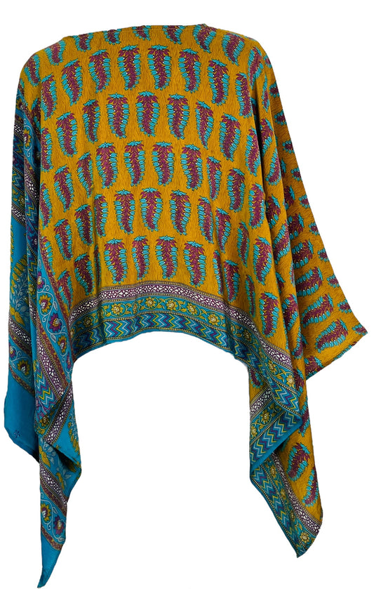 PRC7449 Avatar Pure Silk Capelet Poncho