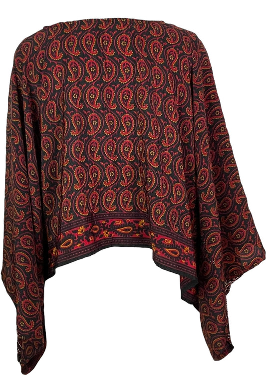 PRC7750Avatar Pure Silk Kimono-Sleeved Top