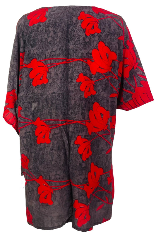 PRC7513B Avatar Pure Silk Kimono-Sleeved Jacket with Belt