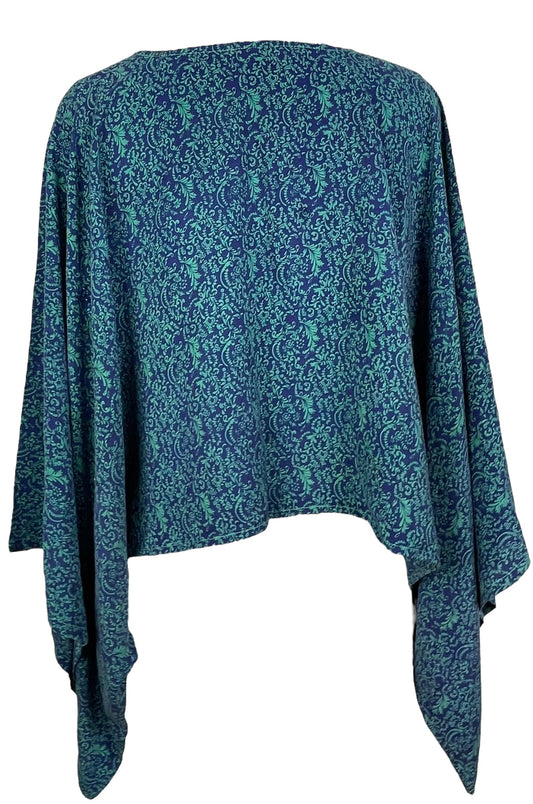 PRC7748 Avatar Pure Silk Kimono-Sleeved Top
