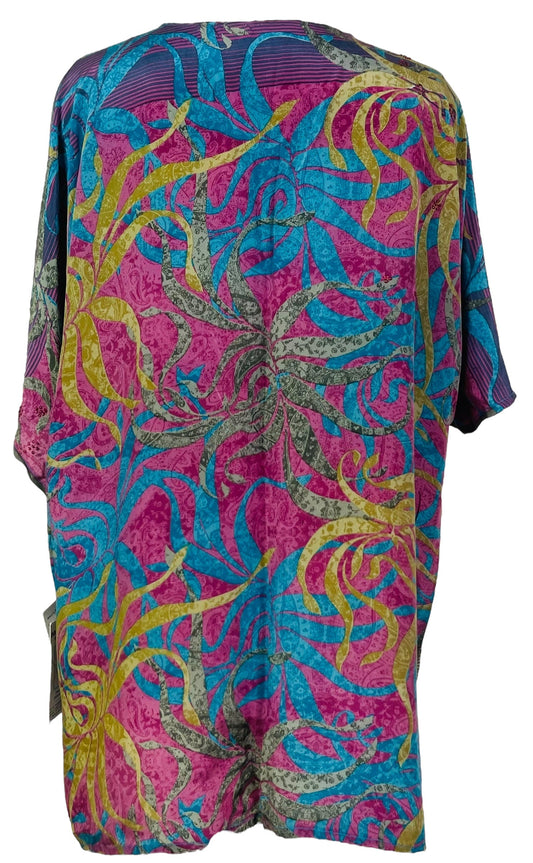 PRC7510 Avatar Pure Silk Kimono-Sleeved Jacket with Belt