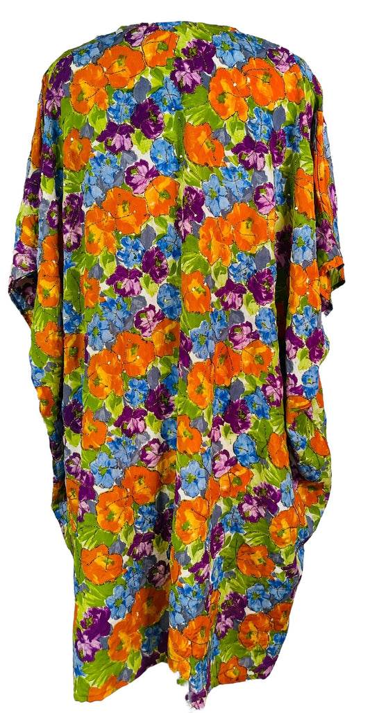 PRC7474 Avatar Pure Silk Midi Length Kaftan