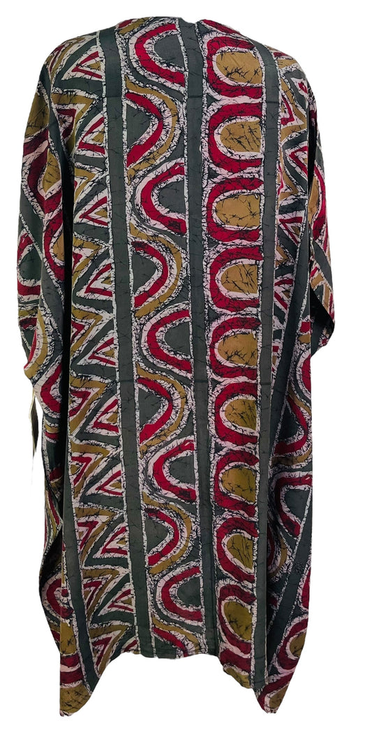 PRC7469 Avatar Pure Silk Midi Length Kaftan