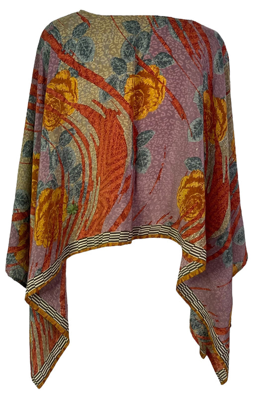 PRC6702 Avatar Pure Silk Capelet Poncho