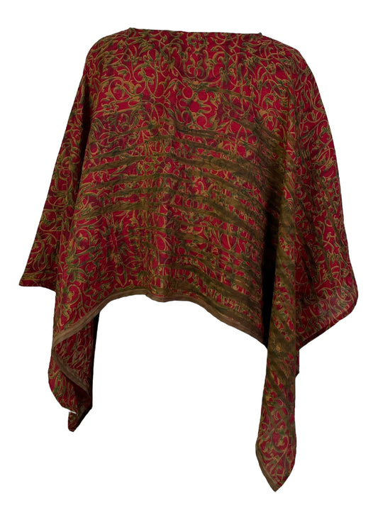 PRC7285 Avatar Pure Silk Capelet Poncho